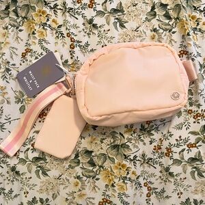 Gaiam Blush Pink Waist Pack with Wristlet